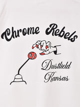 【2色展開】 プリント ロングスリーブTシャツ「Chrome Rbels」