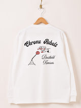 【2色展開】 プリント ロングスリーブTシャツ「Chrome Rbels」