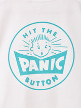 【2色展開】 プリントTシャツ「HIT THE PANIC BUTTON」