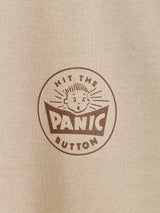 【2色展開】 プリントTシャツ「HIT THE PANIC BUTTON」