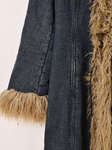 "MISS SIXTY" フェイクファー デニムロングコート