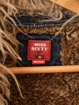 "MISS SIXTY" フェイクファー デニムロングコート