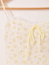 【2色展開】Meridian 小花柄 レース キャミソール