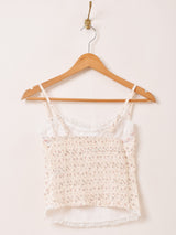 【2色展開】Meridian 小花柄 レース キャミソール