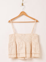 【2色展開】Emerald Motel ジャガード フリル キャミソール