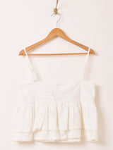 【2色展開】Emerald Motel ジャガード フリル キャミソール