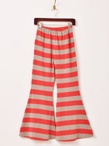 【2色展開】Meridian ボーダー柄 フレアパンツ