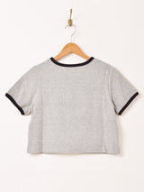 【2色展開】Elcamino パイル生地 プリント リンガーTシャツ