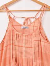 【3色展開】Emerald Motel チェック柄 プリーツ キャミソールワンピース