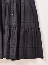 【3色展開】Emerald Motel チェック柄 半袖 ノーカラー ワンピース
