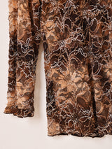 花柄 レース カットソー