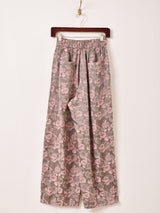 【2色展開】Meridian 総柄 ジャガード コクーンパンツ