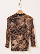 花柄 レース カットソー