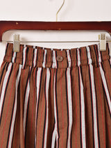 【2色展開】Meridian ストライプ柄 コクーンパンツ