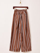 【2色展開】Meridian ストライプ柄 コクーンパンツ