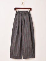【2色展開】Meridian ストライプ柄 コクーンパンツ