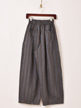 【2色展開】Meridian ストライプ柄 コクーンパンツ