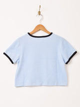 【2色展開】Elcamino パイル生地 プリント リンガーTシャツ