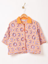 【2色展開】Emerald Motel 2トーン 刺繍 オープンカラー 半袖シャツ