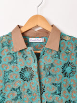 【2色展開】Emerald Motel 2トーン 刺繍 オープンカラー 半袖シャツ