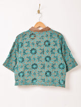 【2色展開】Emerald Motel 2トーン 刺繍 オープンカラー 半袖シャツ