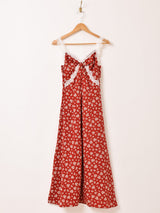 【2色展開】Meridian 花柄 レース キャミソールワンピース