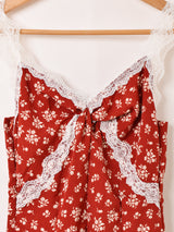 【2色展開】Meridian 花柄 レース キャミソールワンピース