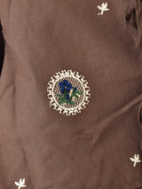 【3色展開】Meridian フラワー刺繍 ラッフルスリーブ 長袖ブラウス