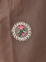 【3色展開】Meridian フラワー刺繍 ラッフルスリーブ 長袖ブラウス