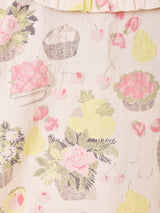 Emerald Motel フルーツ柄 フリルカラー 半袖ブラウス