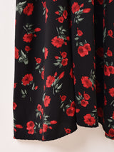 【2色展開】Meridian 花柄 フリル ノースリーブワンピース