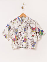 Emerald Motel バタフライ柄 半袖シャツ