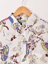 Emerald Motel バタフライ柄 半袖シャツ