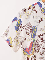 Emerald Motel バタフライ柄 半袖シャツ