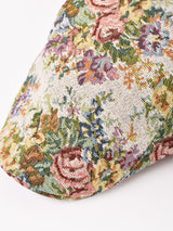 【2色展開】花柄 ゴブラン織り ハンチング