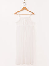 【2色展開】Meridian チュール フロントオープン キャミソールワンピース