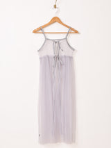 【2色展開】Meridian チュール フロントオープン キャミソールワンピース