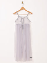 【2色展開】Meridian チュール フロントオープン キャミソールワンピース