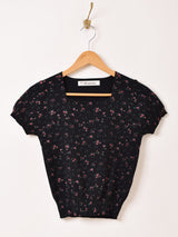 【3色展開】Elcamino 花柄 サマーニット セーター