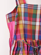 【2色展開】Elcamino マドラスチェック キャミソールワンピース