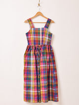 【2色展開】Elcamino マドラスチェック キャミソールワンピース