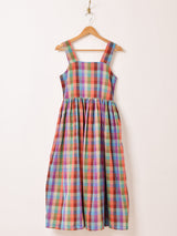 【2色展開】Elcamino マドラスチェック キャミソールワンピース