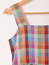 【2色展開】Elcamino マドラスチェック キャミソールワンピース