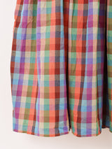 【2色展開】Elcamino マドラスチェック キャミソールワンピース