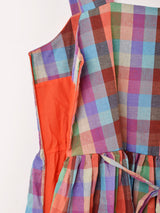 【2色展開】Elcamino マドラスチェック キャミソールワンピース