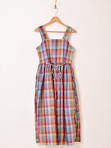 【2色展開】Elcamino マドラスチェック キャミソールワンピース