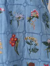 Meridian フラワー刺繍 ホルターネック キャミソール