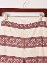 【2色展開】Meridian ボーダー柄 フリル レースパンツ