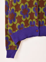 【2色展開】Meridian 花柄 襟付き カーディガン