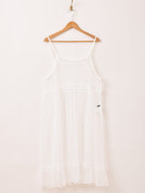 【2色展開】Meridian ドット柄 チュール キャミソールワンピース